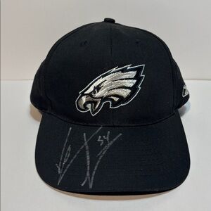 NWOT REEBOK  PHILADELPHIA EAGLES JERIMIAH TROTTER AUTOGRAPH HAT #54